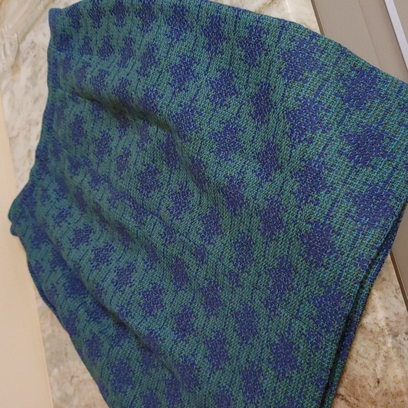 VTG Tailored Woven Wool Skirt XS-S Violet-Blue, Turquoise, Khaki-Green - Picture 6 of 15